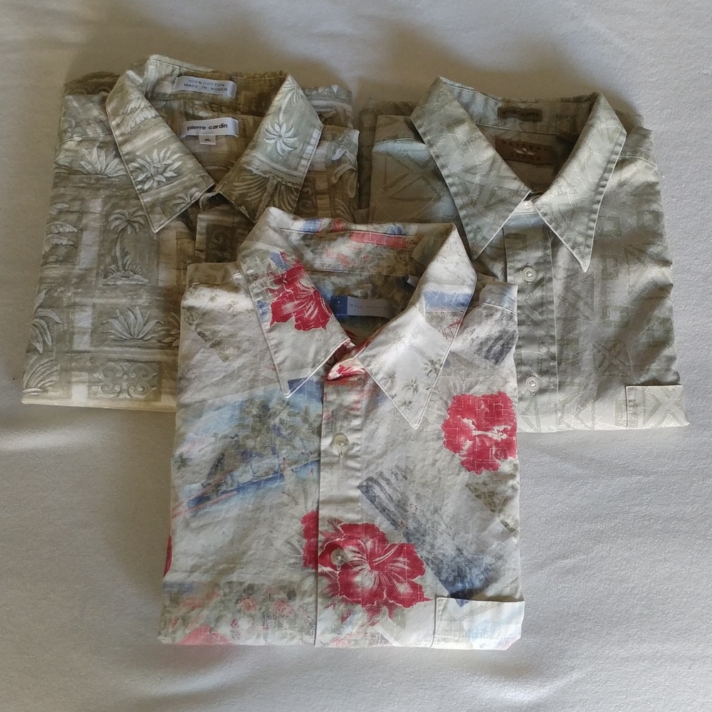 3 Men's Button Front Casual Shirts